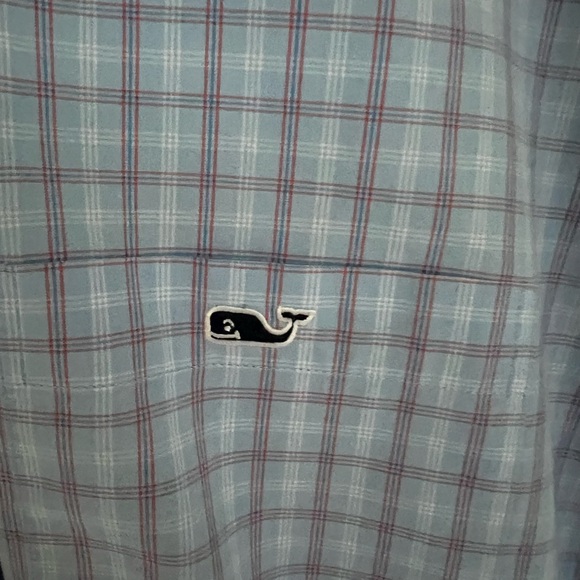 Vineyard Vines Men's Light Blue Plaid Shirt - Picture 3 of 5